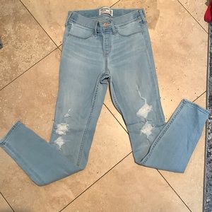 Abercrombie Kids; girl’s pull on jean leggings; Slim 11/12